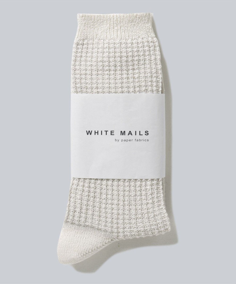 WHITE MAILS PAPER ジャガードソックス 