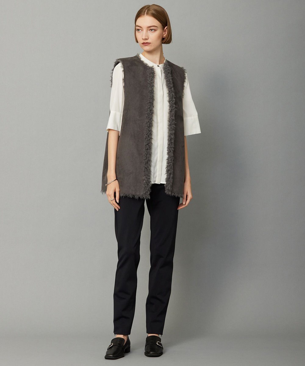 ICB 【リバーシブル着用可能】フェイクムートン ジレ 