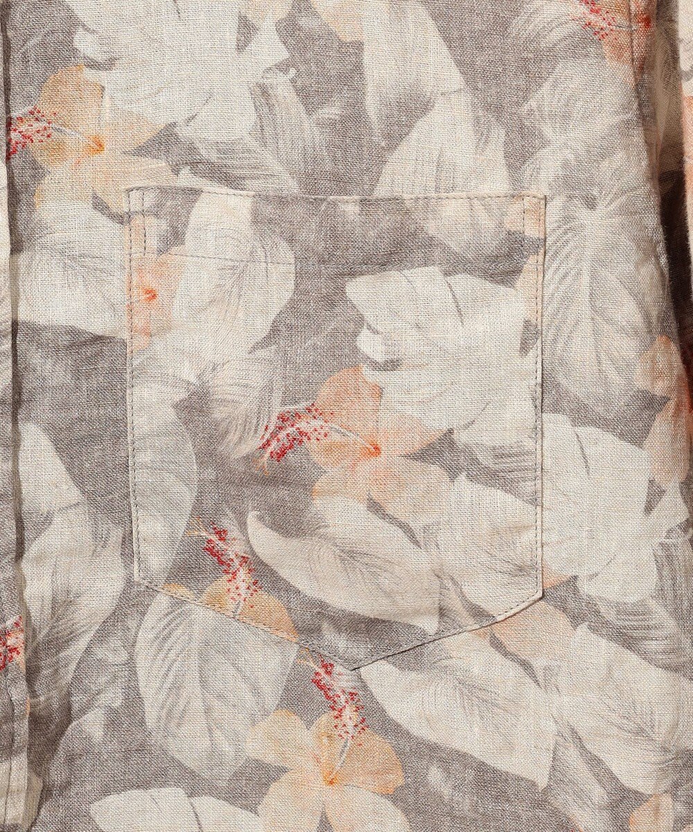 JOSEPH ABBOUD ボタニカルプリント7分袖シャツ 