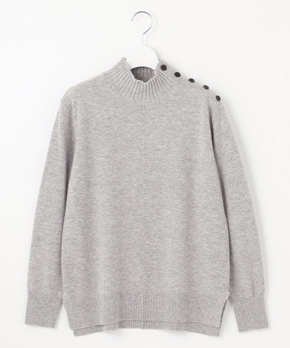 J.PRESS LADIES 【洗える】WOOL BLEND AIR ハイネック ニット 