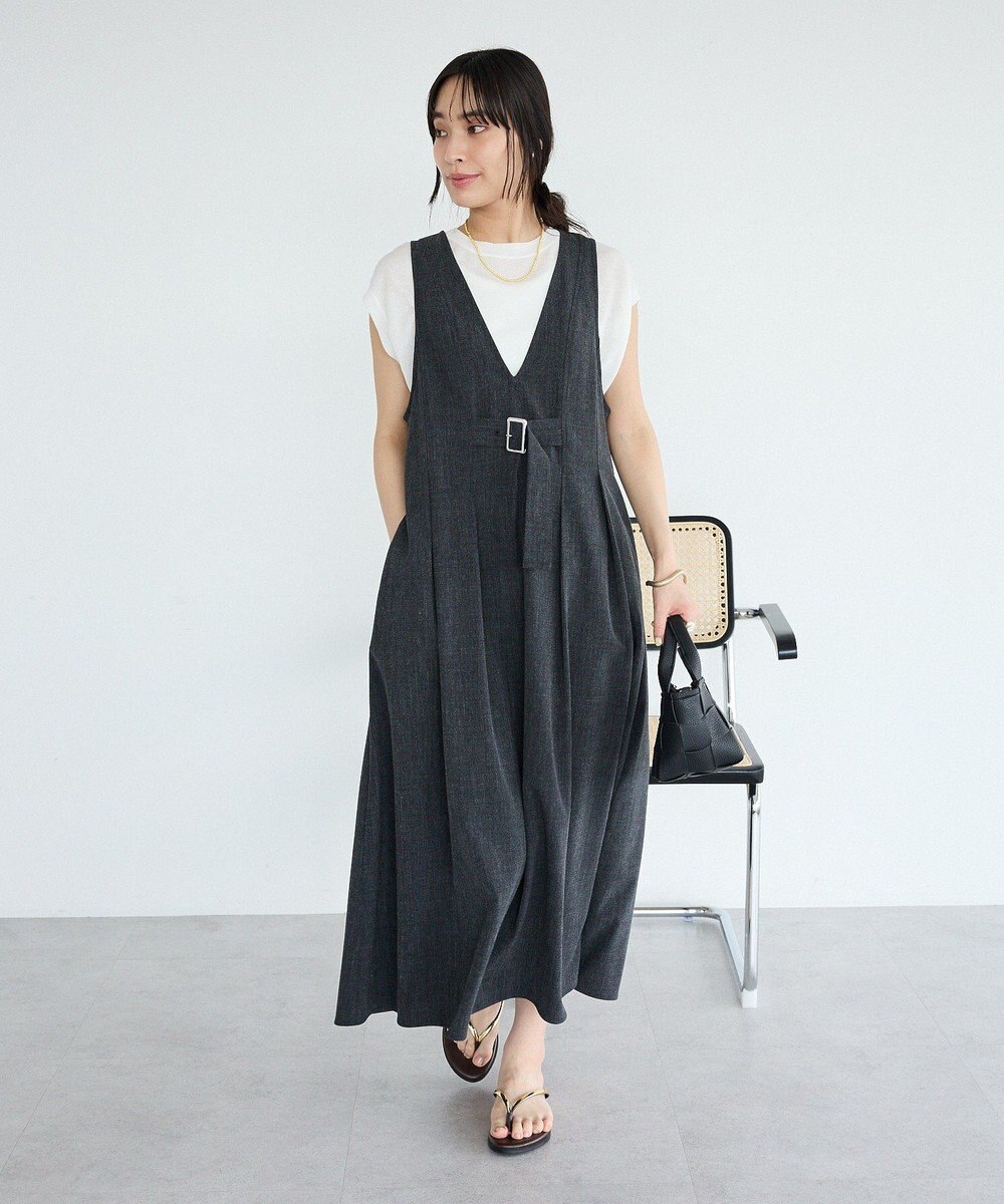 CRAFT STANDARD BOUTIQUE 【2点SET】ストール付きノースリーブニットプルオーバー 