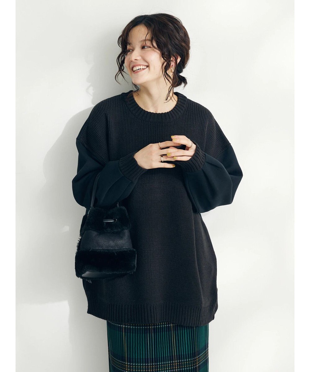 CRAFT STANDARD BOUTIQUE 片畔ニットドッキングチュニック 