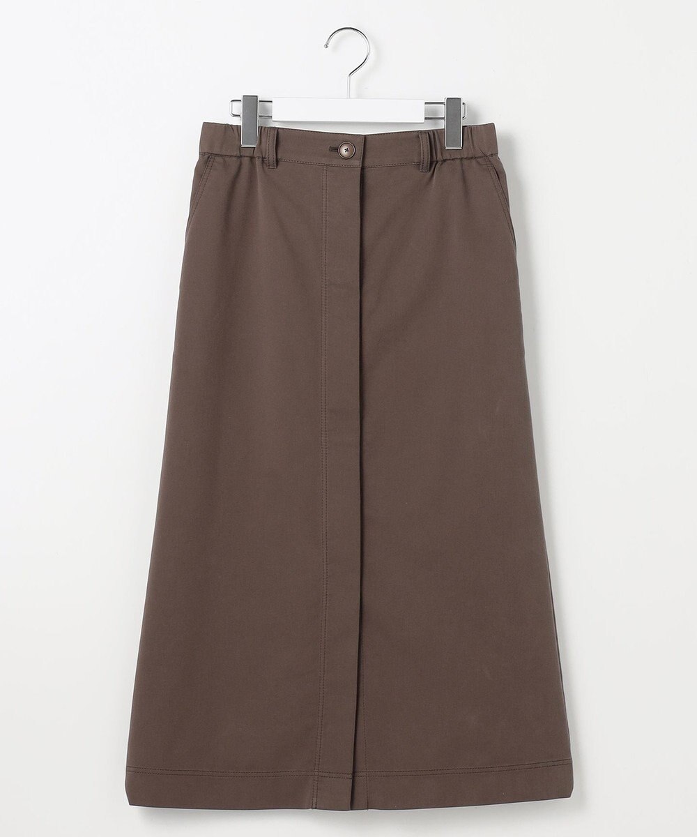 自由区 L ブラッシュドコットンサテンナロー スカート 