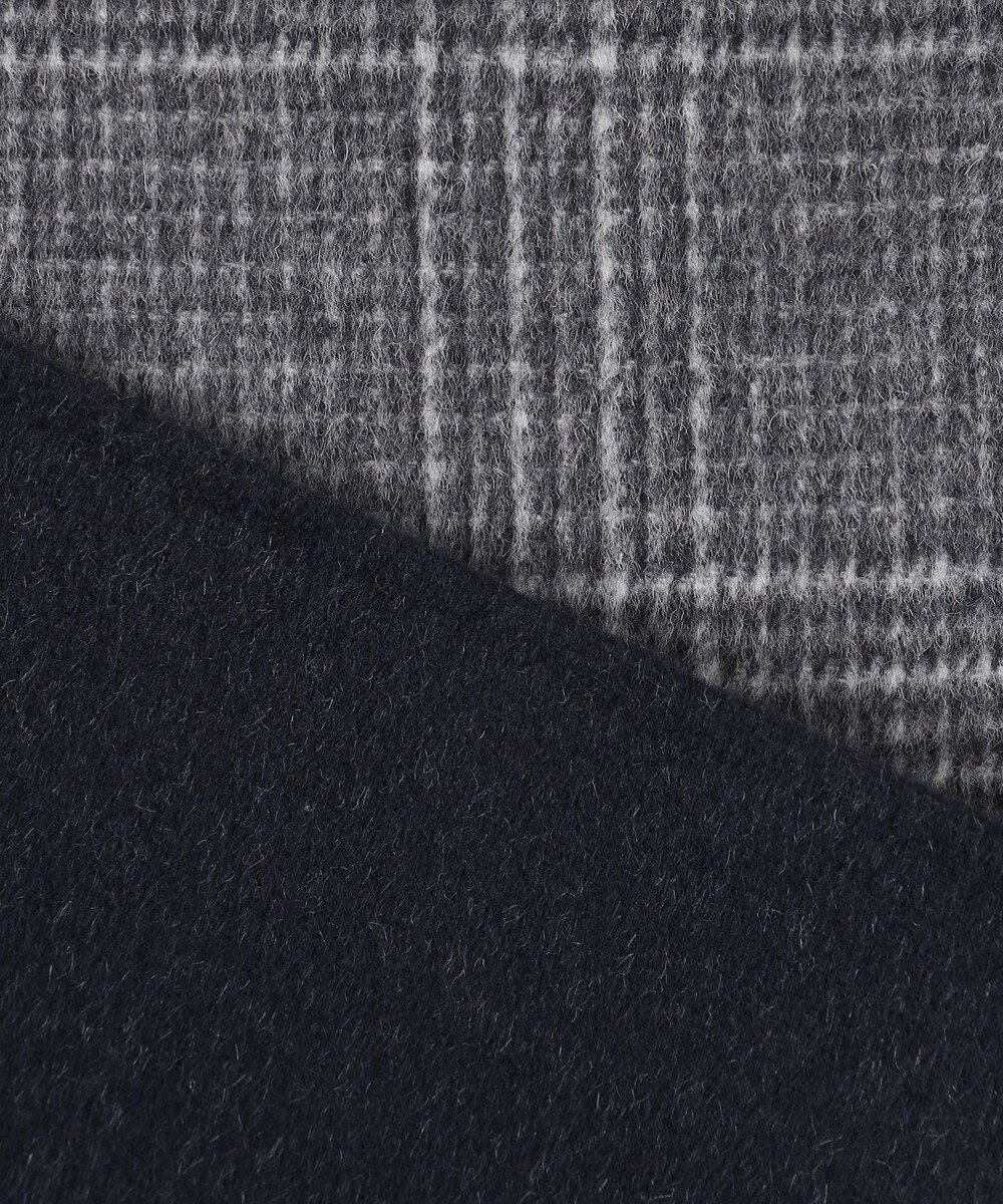 J.PRESS LADIES L 【リバーシブル】ウールナイロン リバー チェック ミドル コート 