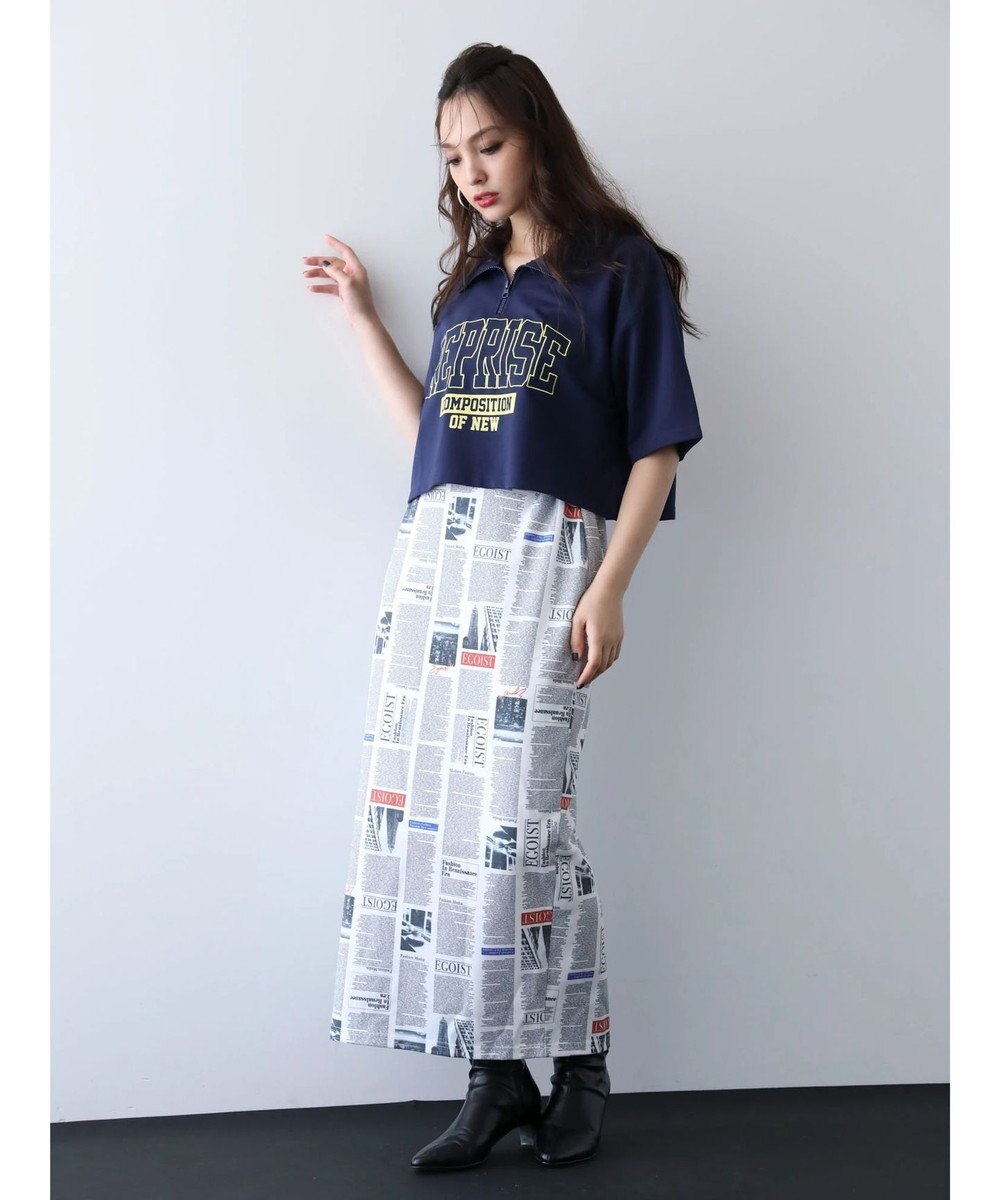 Green Parks ＥＧＯＩＳＴ　ハーフＺｉｐロゴ５分袖プルオーバー 