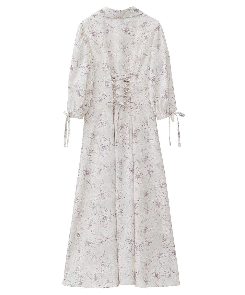 Maison de FLEUR はしごレースシャツワンピース 