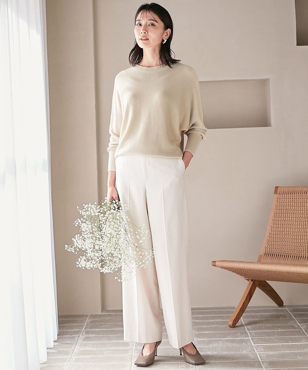 23区 【洗える】ウールブレンド ドルマン ニット 