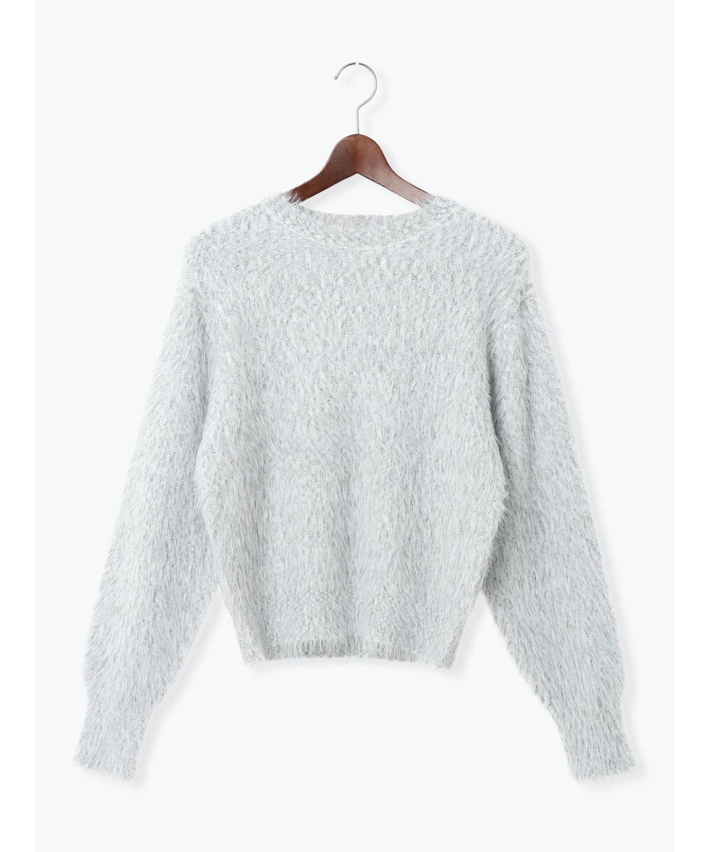 Te chichi シャギーヤーンロングスリーブニット 