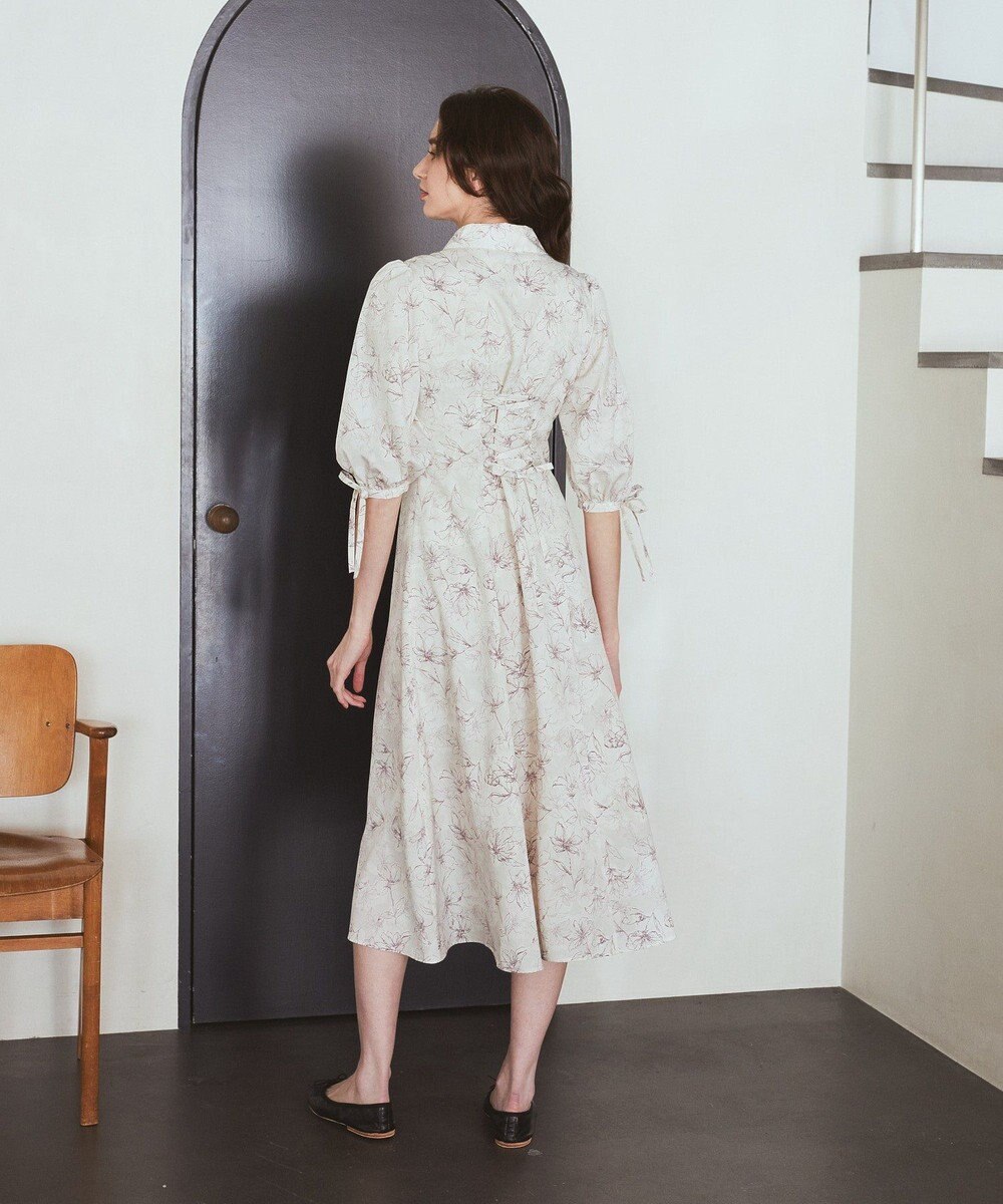 Maison de FLEUR はしごレースシャツワンピース 