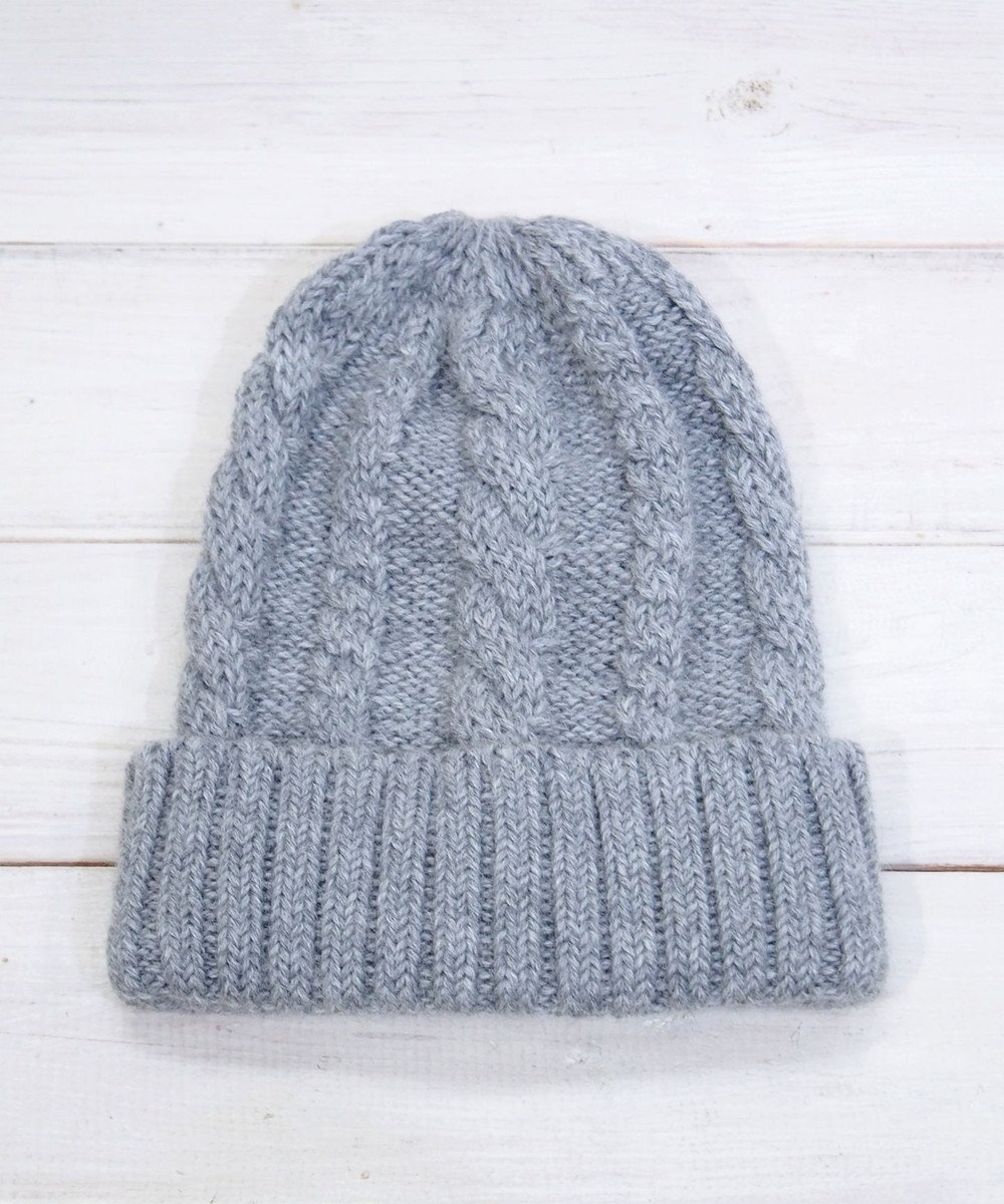 石田製帽 ベビーアルパカ　アラン編みワッチ 