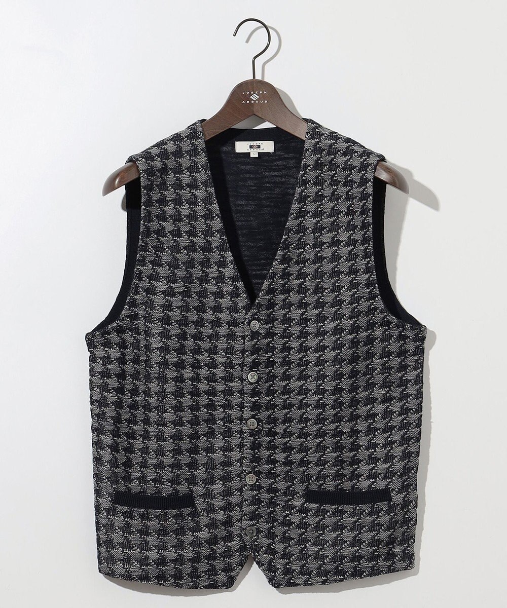 JOSEPH ABBOUD 【イタリア糸使用/清涼感/軽い/洗える/サスティナブル】スラブギマ ニット ベスト 