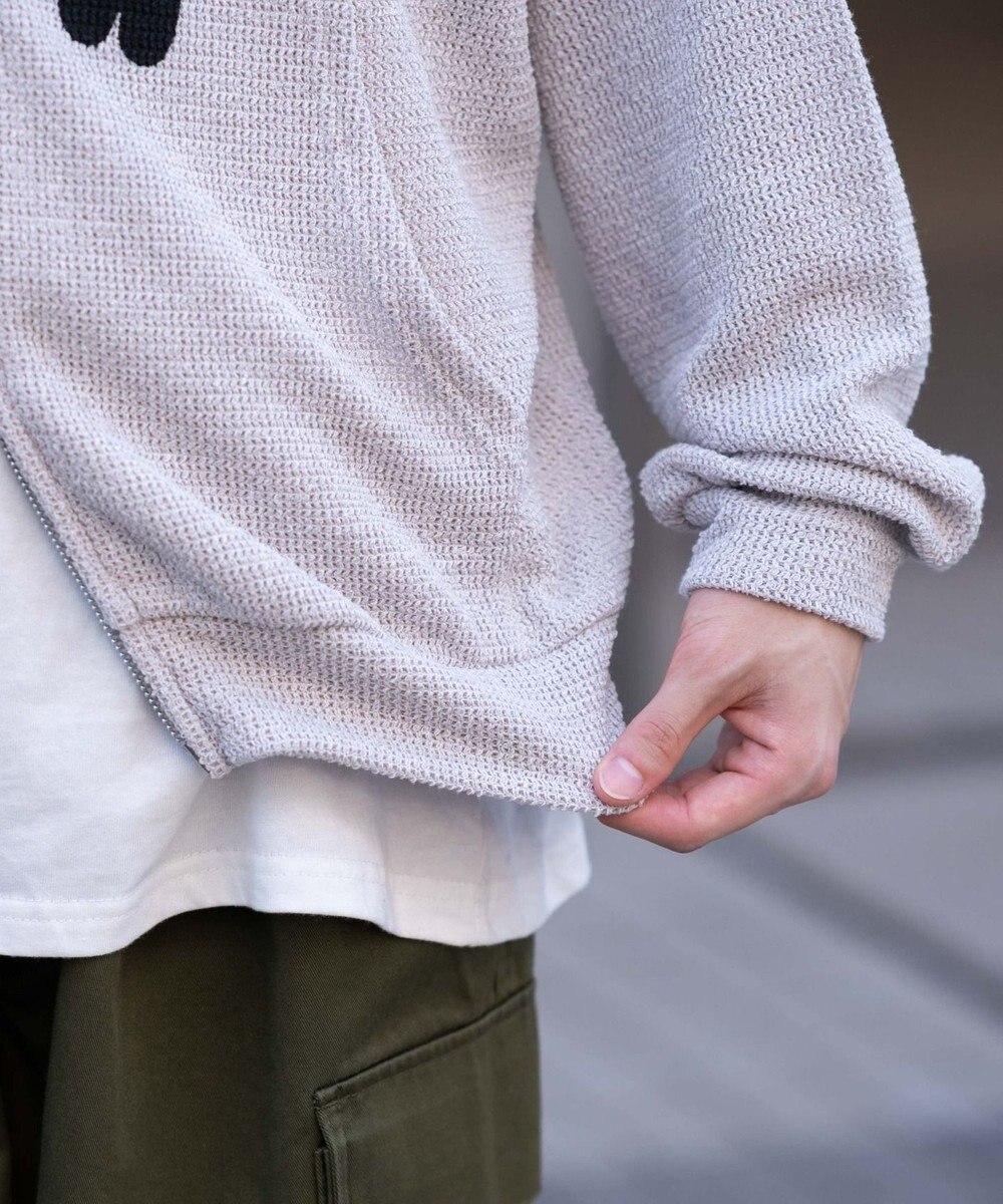 WEGO 【ユニセックス着用ITEM/MLサイズ展開】メッシュロゴジップパーカー 