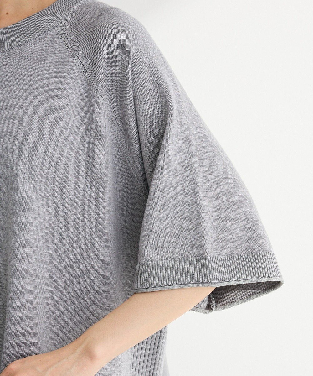 Green Parks トレーナー風ニットプルオーバー 