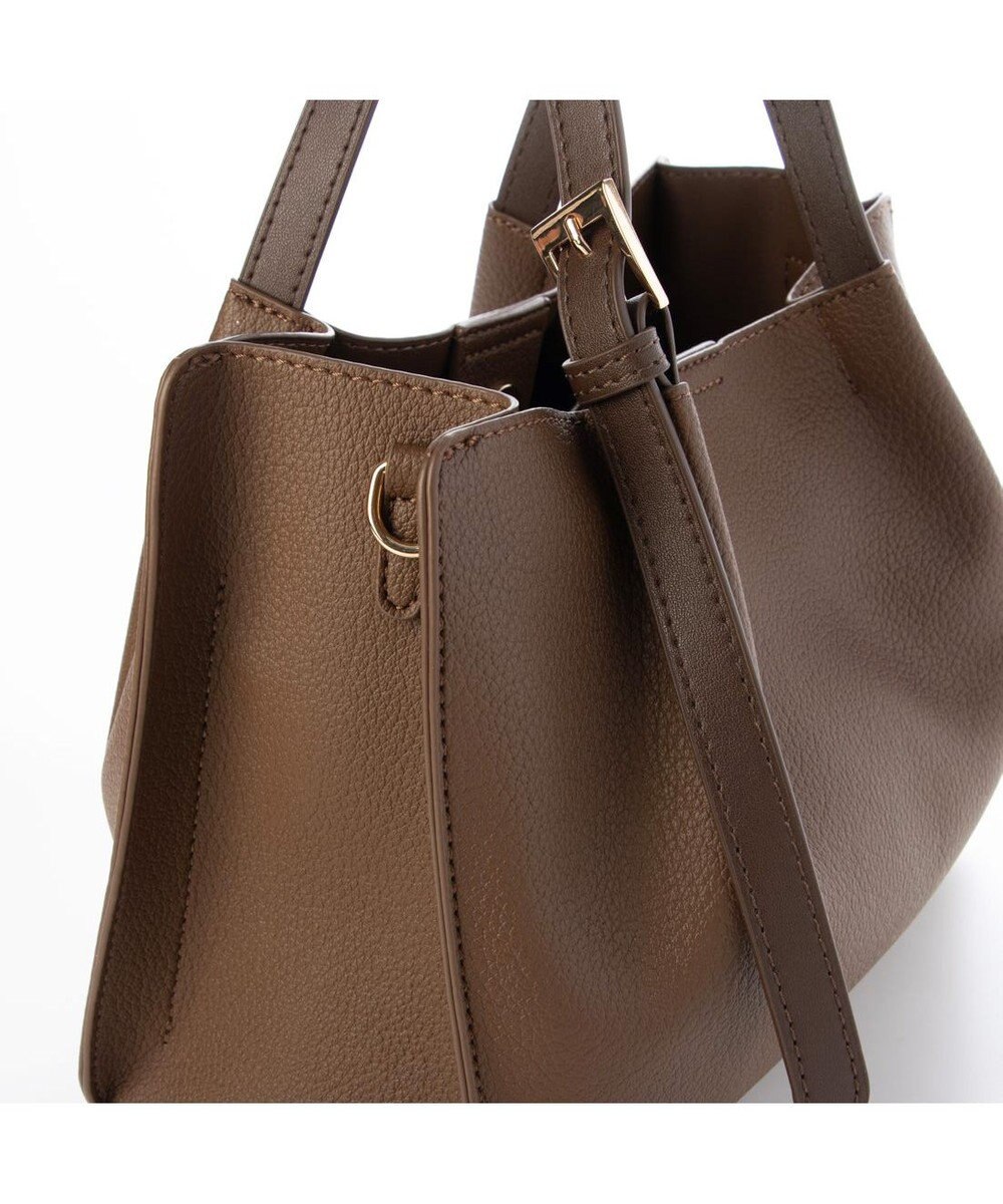 UNBILLION カシュカシュ cachecache / フェイクレザーショルダーバッグ付スクエアトート 