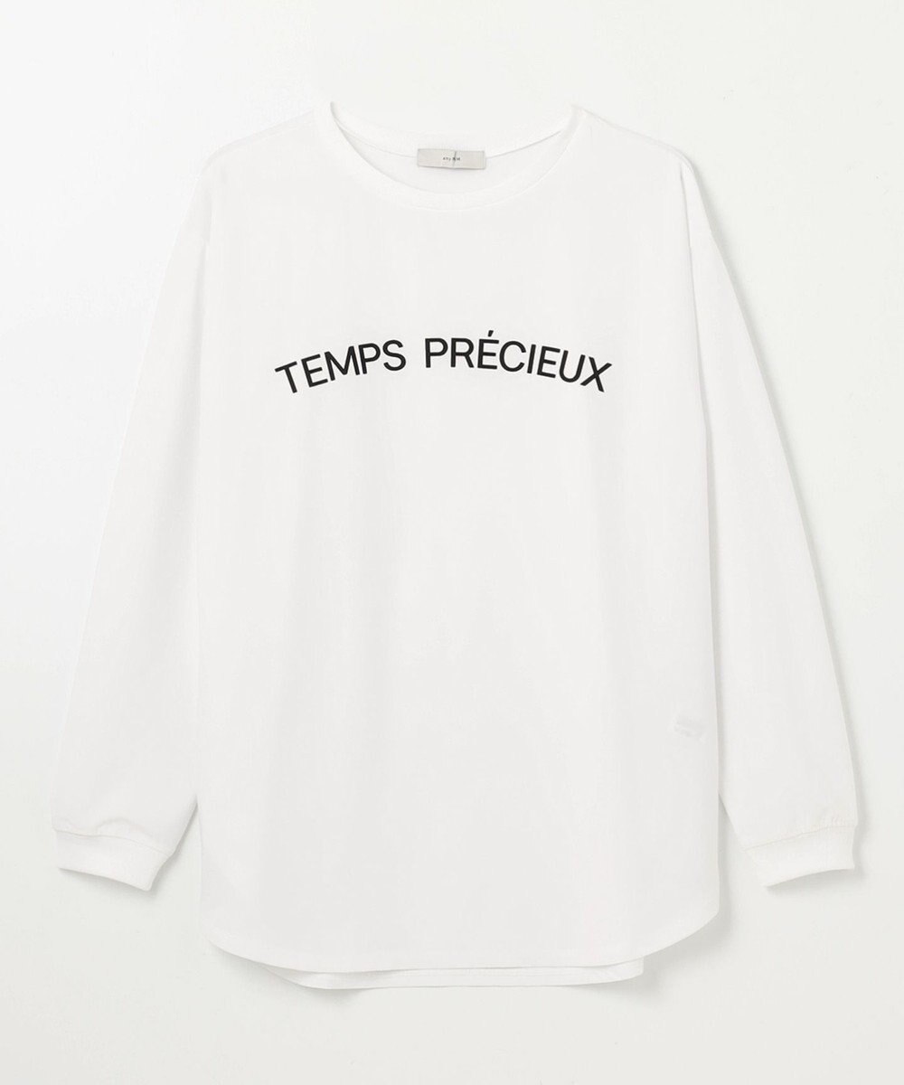 ANY ジョーゼットロゴプリントTシャツ 