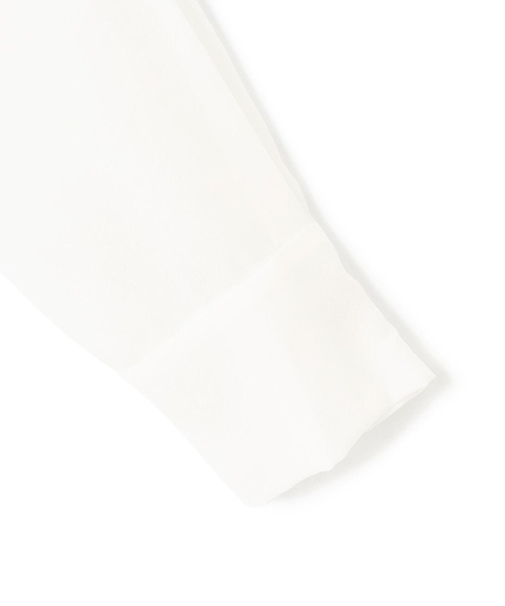 ICB L 【洗える】 PlaXシアーオーガンジー シャツ 