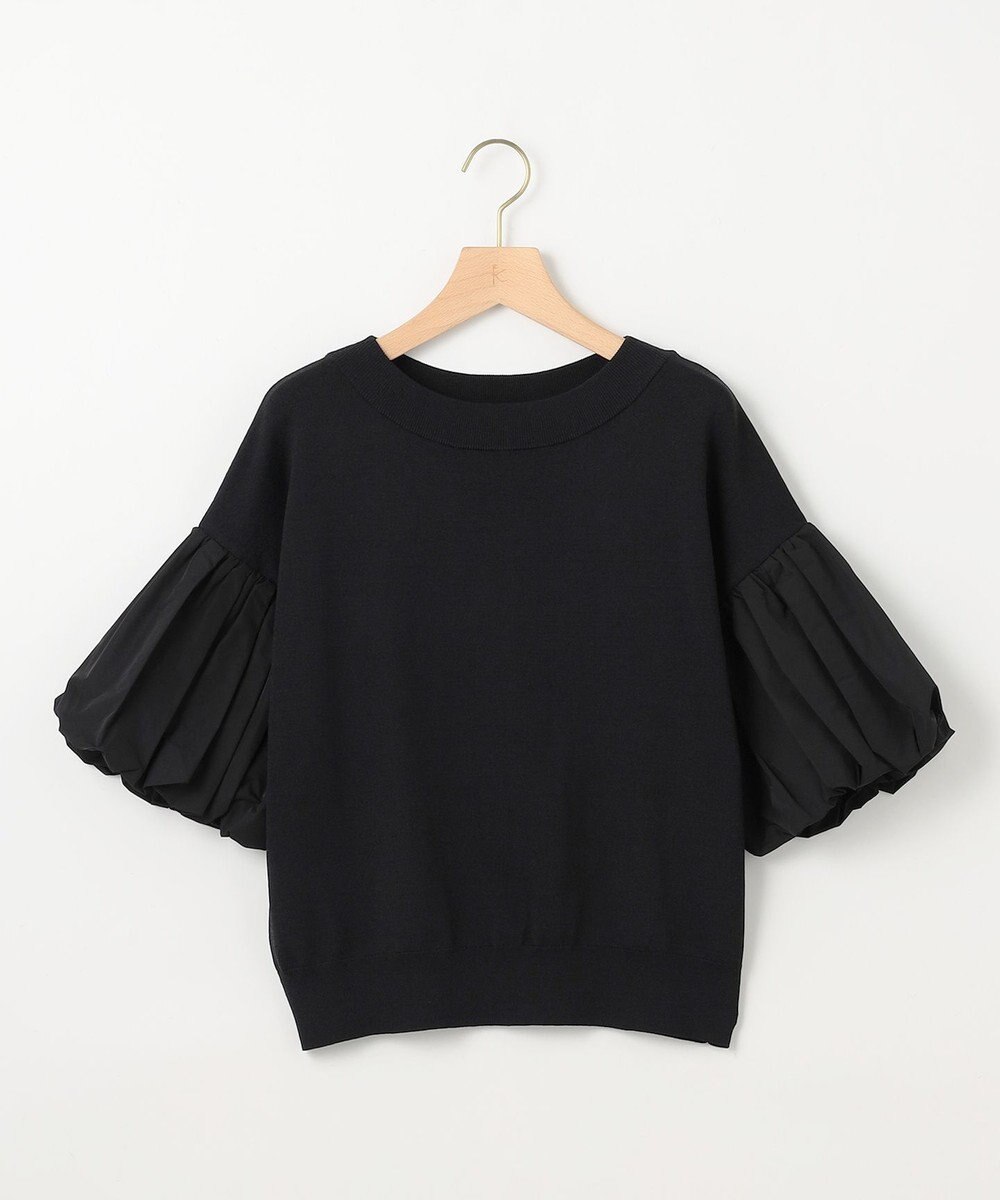 組曲 ストレッチクリアパフ袖 ニット 