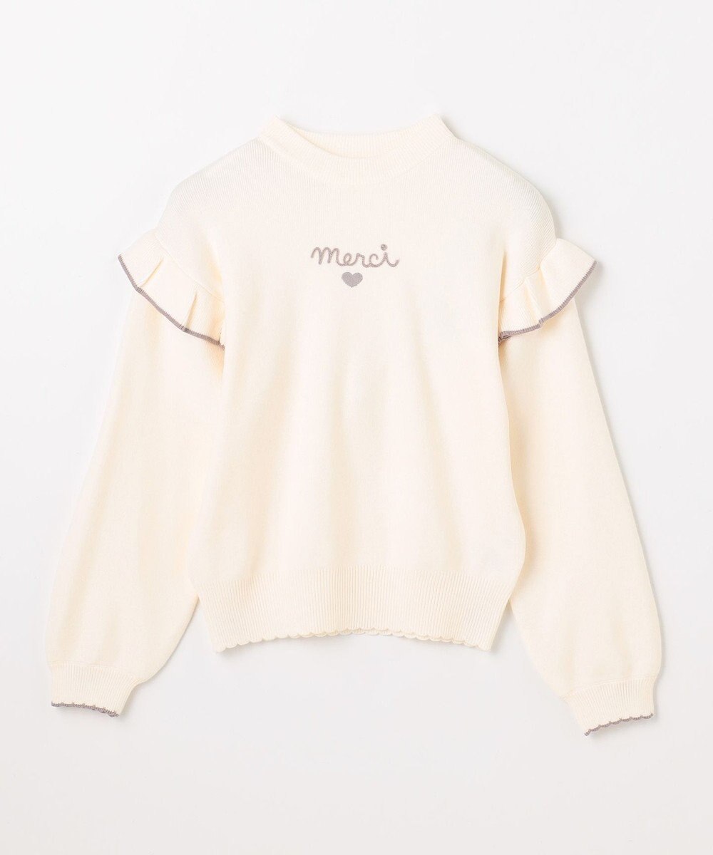 ANY KIDS 肩フリル しあわせタッチニット 