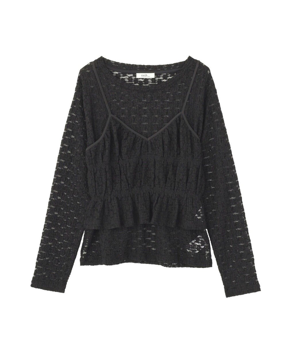 earth music&ecology SET2点カットレースプルオーバー＋ビスチェ 