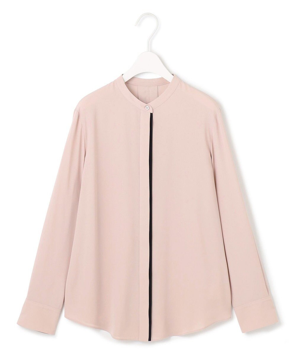 ICB L 【新色追加・WEB限定カラーあり・接触冷感・UVケア・速乾・洗える】BackSatinAmunzen バンドカラーブラウス 