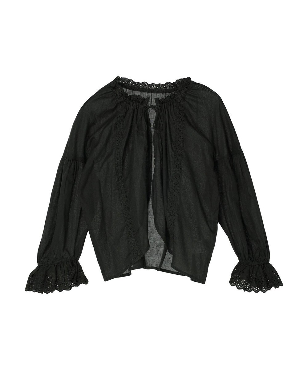 earth music&ecology ギャザーショートブラウス 