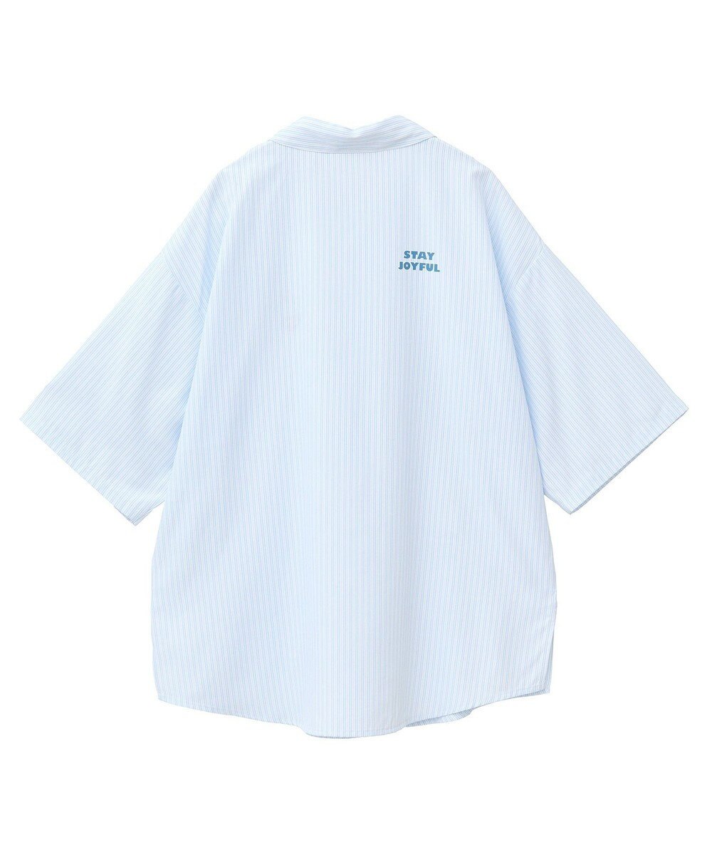 Green Parks ｍｉｆｆｙ／刺しゅうプリントストライプシャツ 