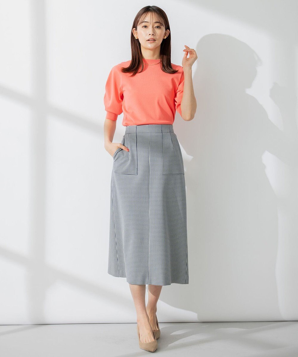 組曲 【洗える・ウエストゴム仕様】2WAYストレッチ スカート 