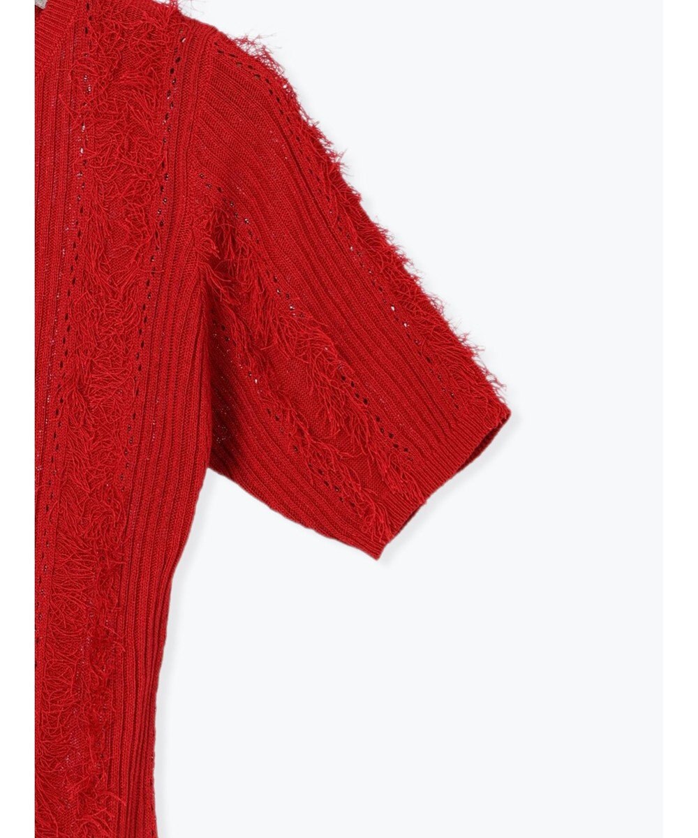 Te chichi フリンジニットハーフスリーブトップス 