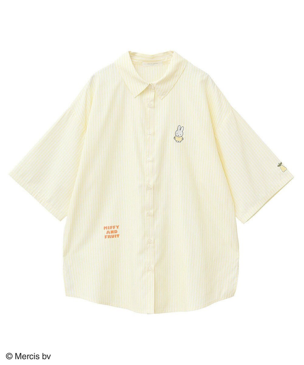 Green Parks ｍｉｆｆｙ／刺しゅうプリントストライプシャツ 