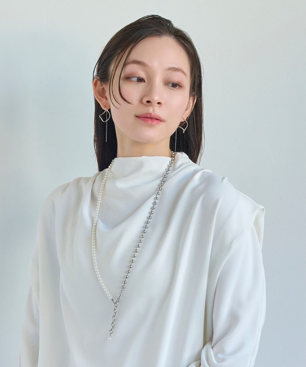 Phoebe 2wayグレースツイストラインイヤリング　シルバー 