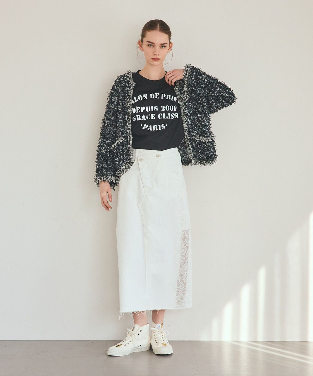 GRACE CONTINENTAL ステンシルレタードT 