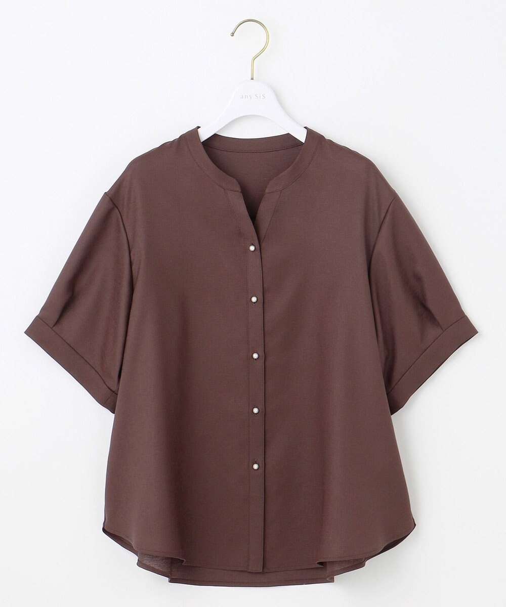 ANY SIS 【接触冷感・UVカット・速乾】スムージーポリエステル 2WAY ブラウス 
