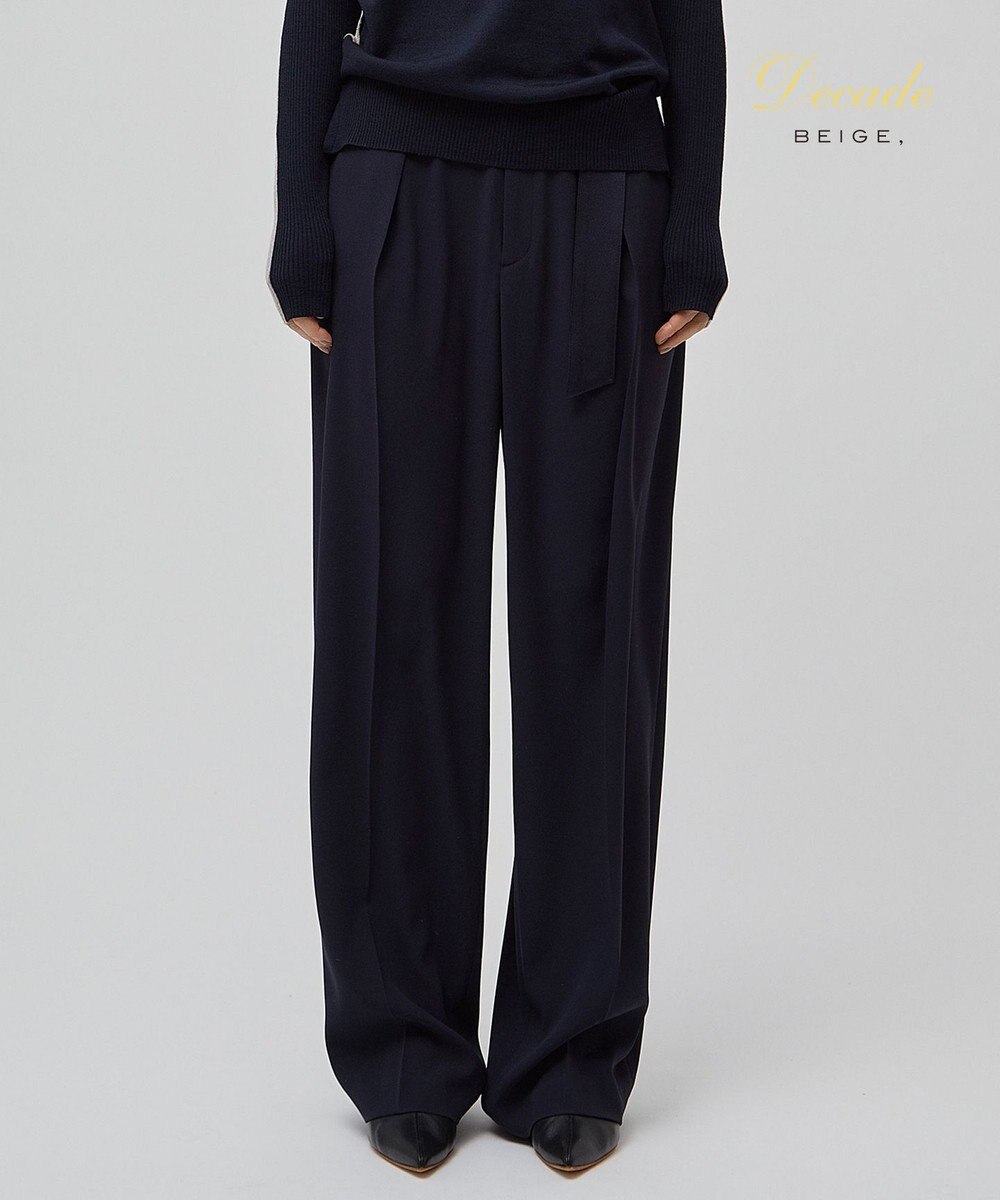 BEIGE， 【洗える】CINDY / ワイドタックパンツ 