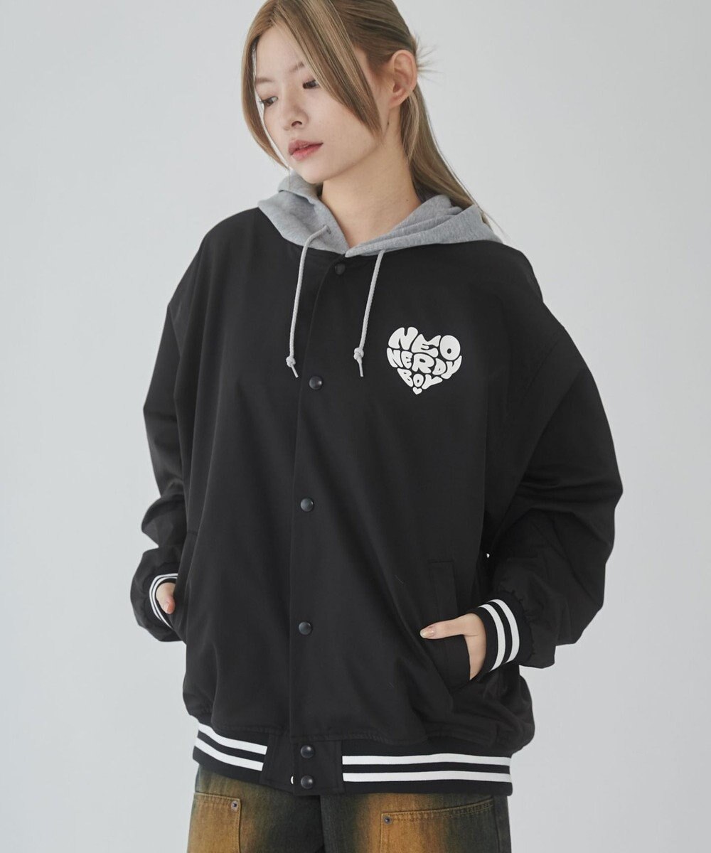 WEGO 【ユニセックス着用ITEM】グラフィックフードスタジャン 