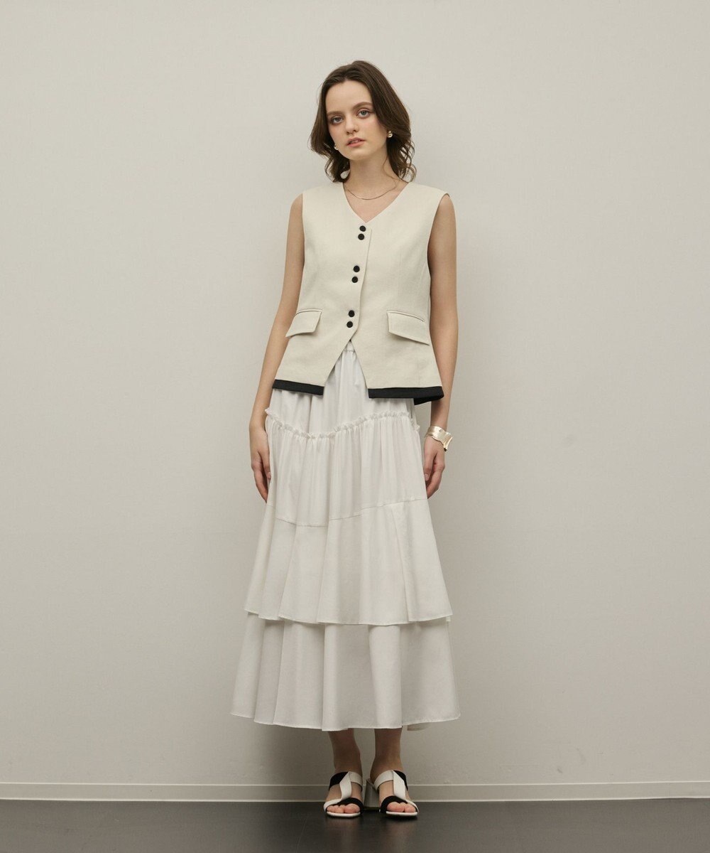 GRACE CONTINENTAL ロングティアードスカート 