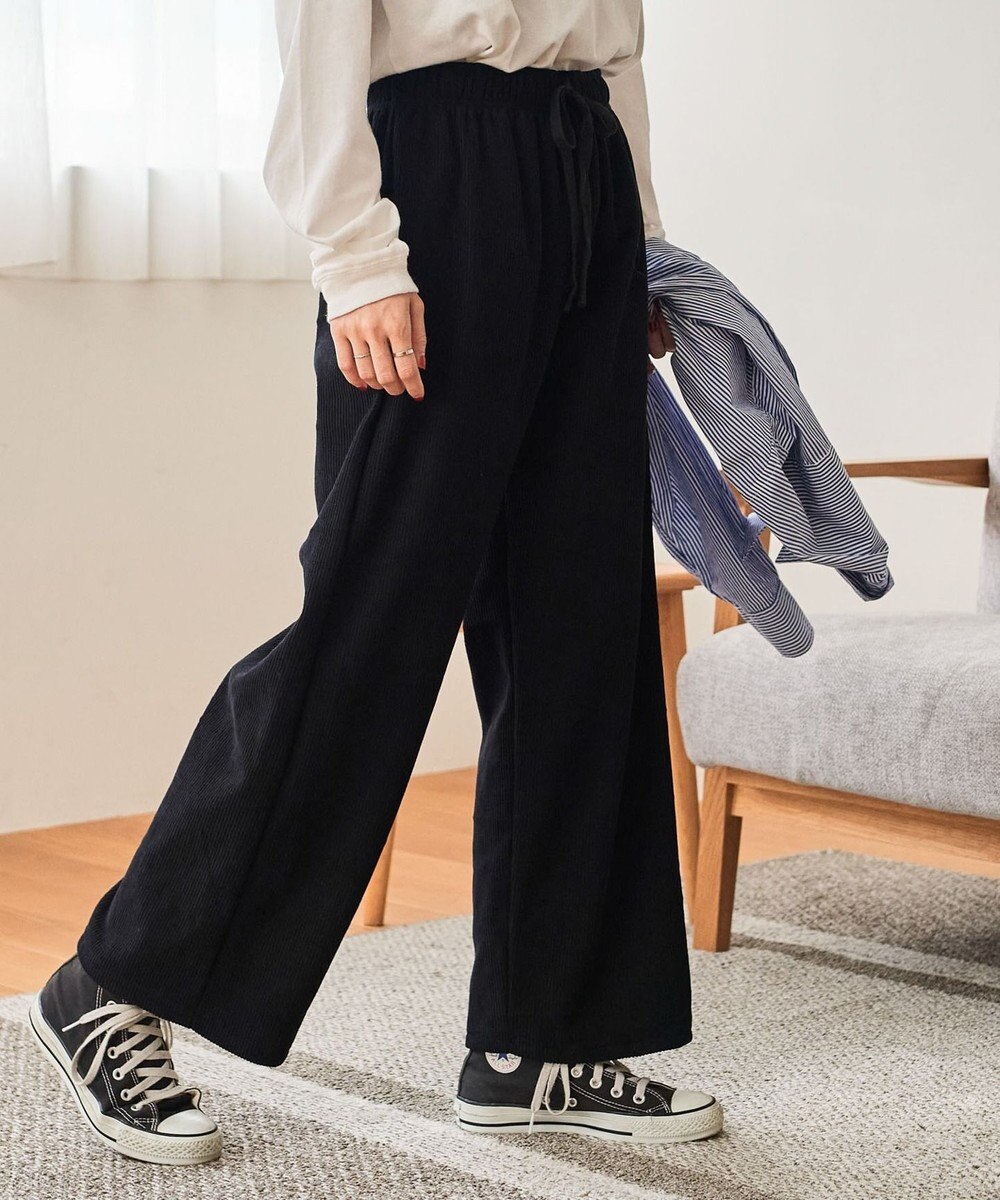 WEGO 裏起毛ワイドイージーパンツ 