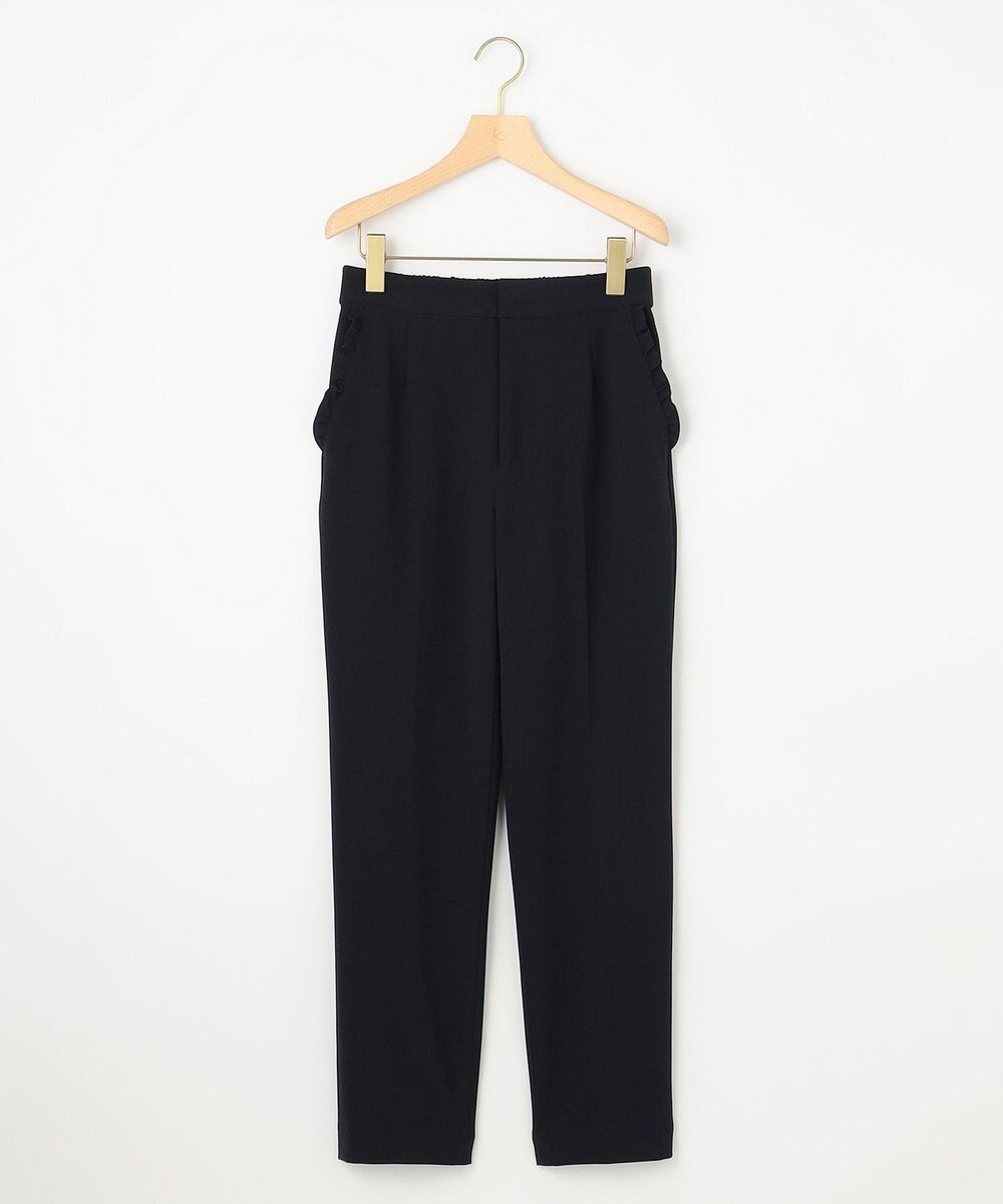 組曲 【KUMIKYOKU NAVY】コンフォータブルドレープフリル テーパードパンツ 