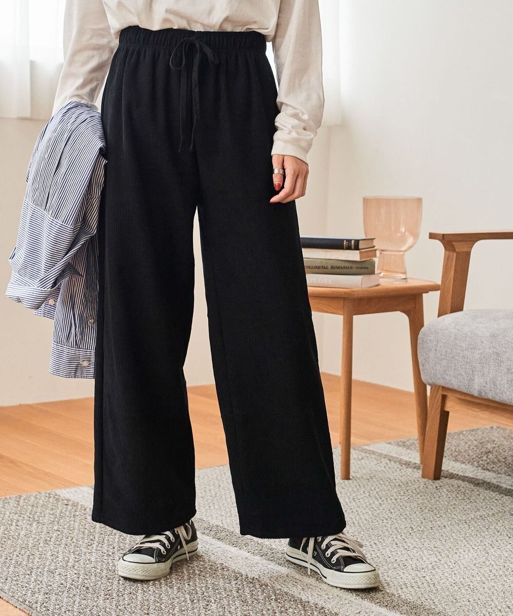 WEGO 裏起毛ワイドイージーパンツ 