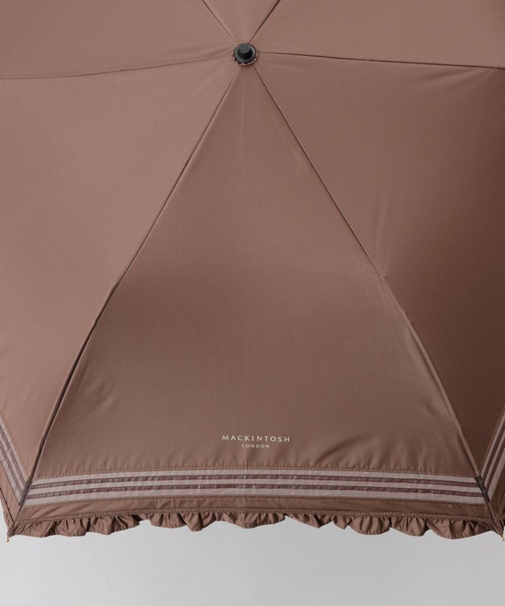 AURORA 【MACKINTOSH LONDON（マッキントッシュ ロンドン）】フリルオーガンジータック加工晴雨兼用パラソル（折りたたみ） 