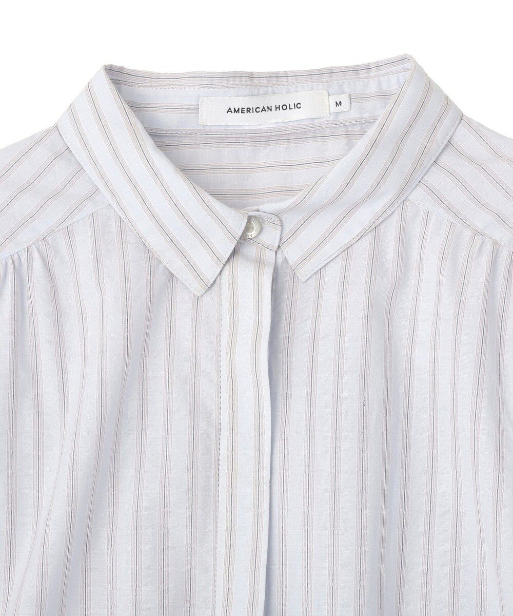 AMERICAN HOLIC 【先行予約】【WEB限定】ギャザーリボンスリーブ半袖シャツ 