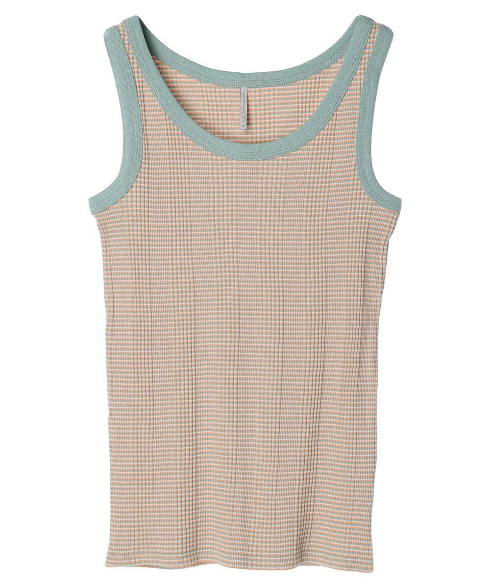 AMERICAN HOLIC 針抜きテレコボーダータンクトップ 