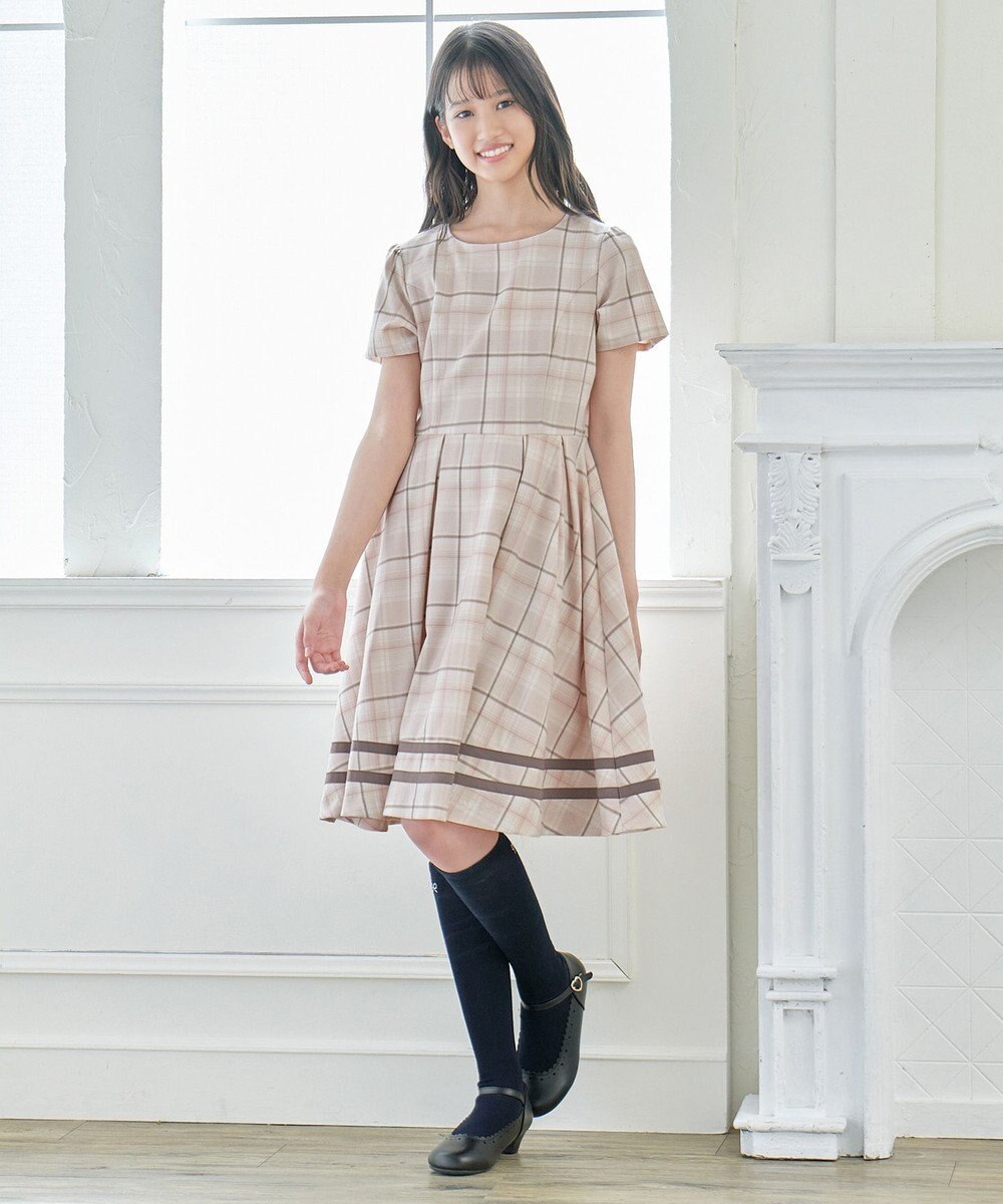 ANY KIDS ジャケット付き チェック ワンピース 