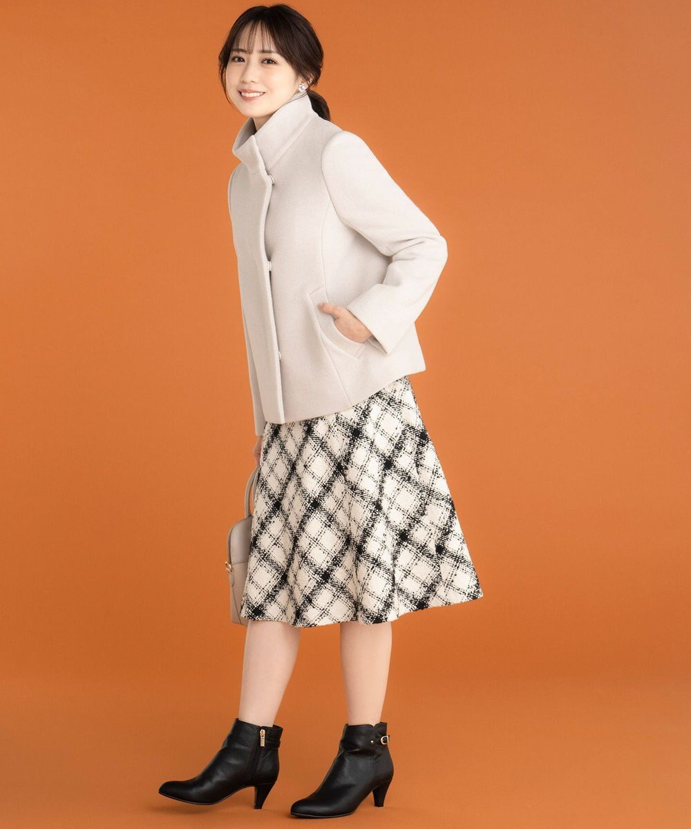 ANY SIS S 【低身長企画】ファインウールモッサスタンド ショート コート 