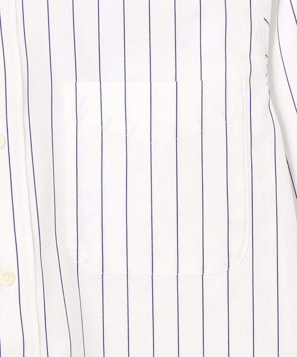 J.PRESS MEN 【PREMIUM PLEATS / 形態安定】スーピマコットンボールドストライプ ドレスシャツ / B.D. 