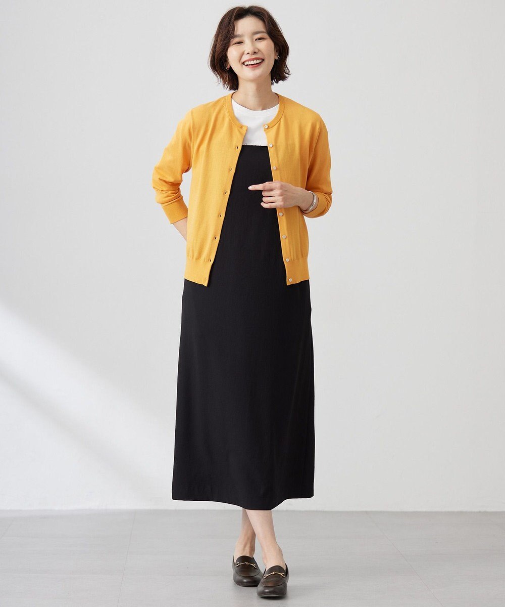 J.PRESS LADIES S 【洗える】BASIC HT COTTON クルーネック カーディガン 
