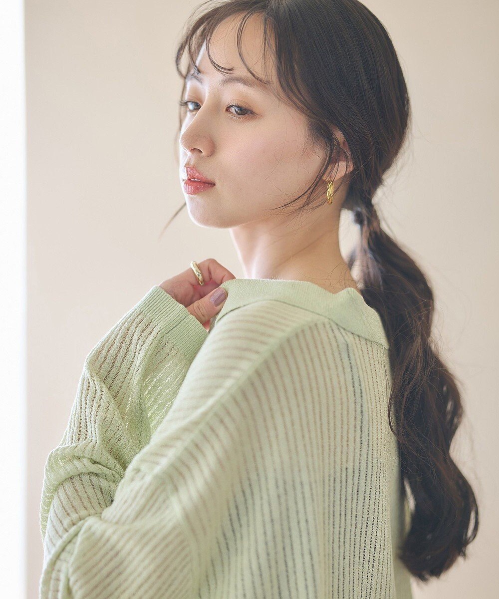 earth music&ecology スキッパールーズカーディガン 