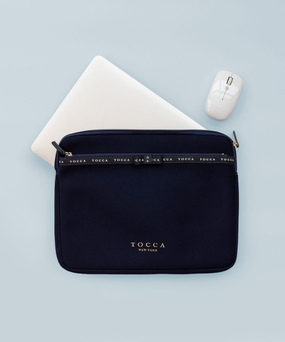 TOCCA LOGO RIBBON PCPOUCH PCポーチ ネイビー