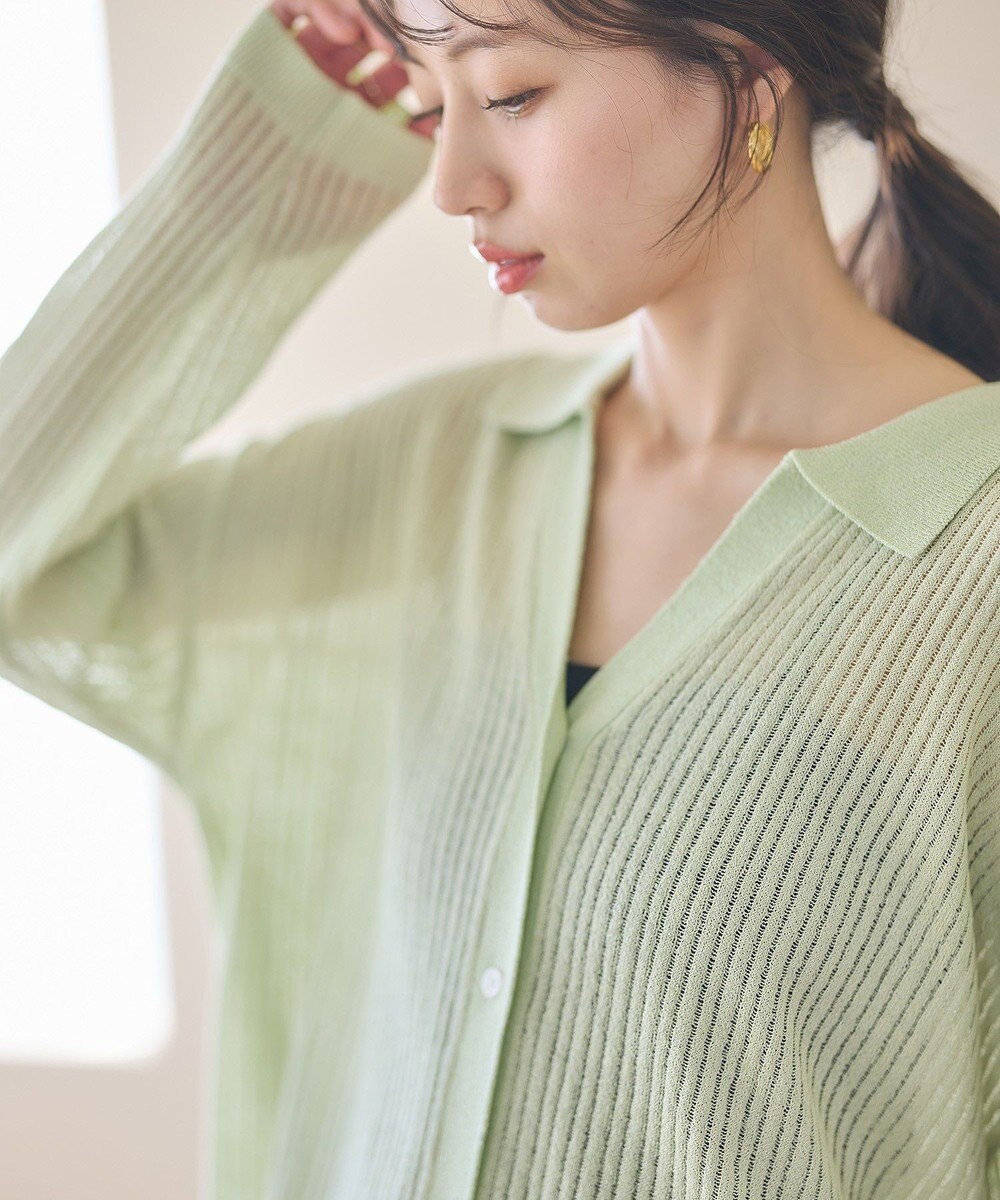 earth music&ecology スキッパールーズカーディガン 