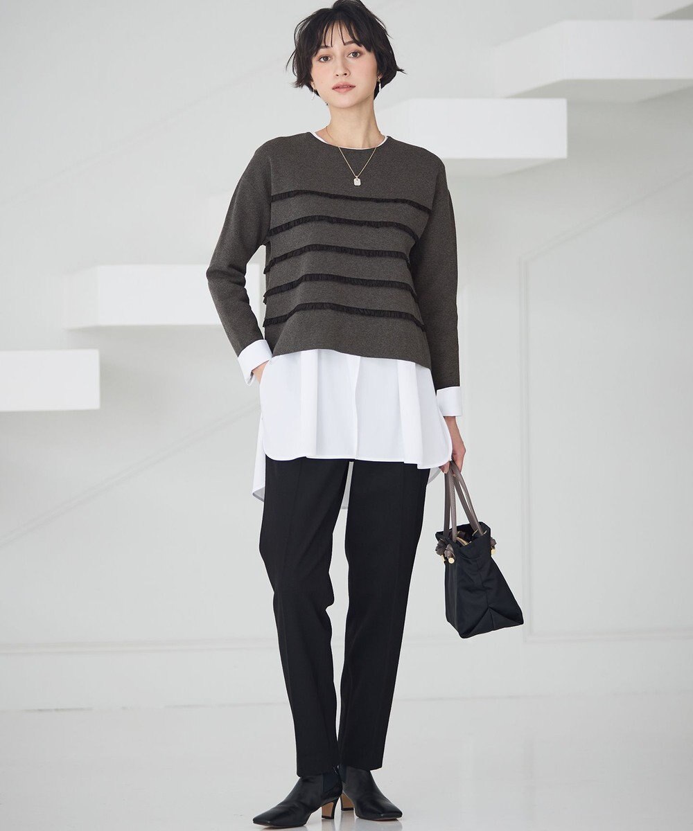 23区 S 【VERY掲載/洗える】ナチュラルコットンベア シャツレイヤード カットソー 