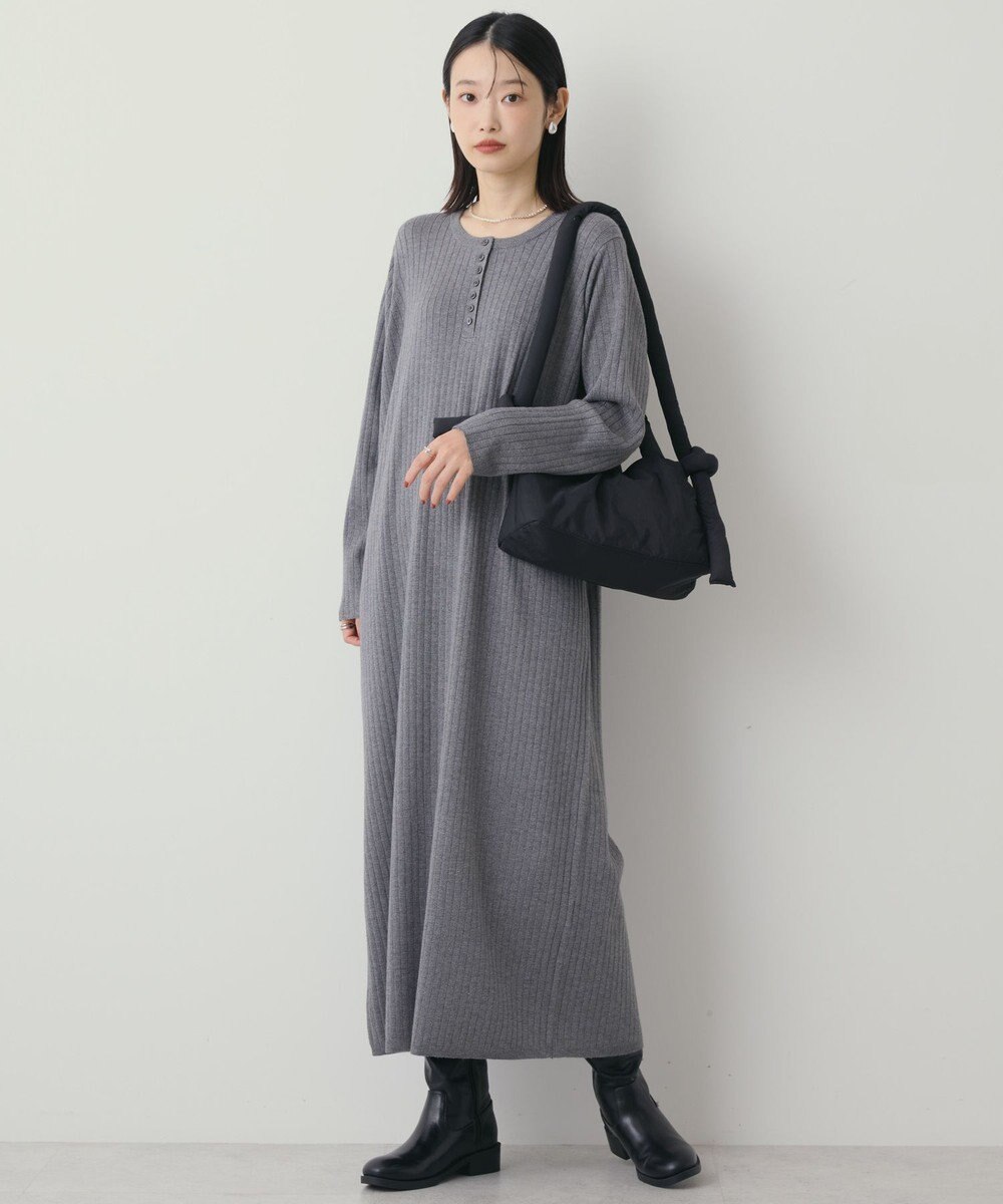 AMERICAN HOLIC バイパチリブヘンリーニットワンピース 